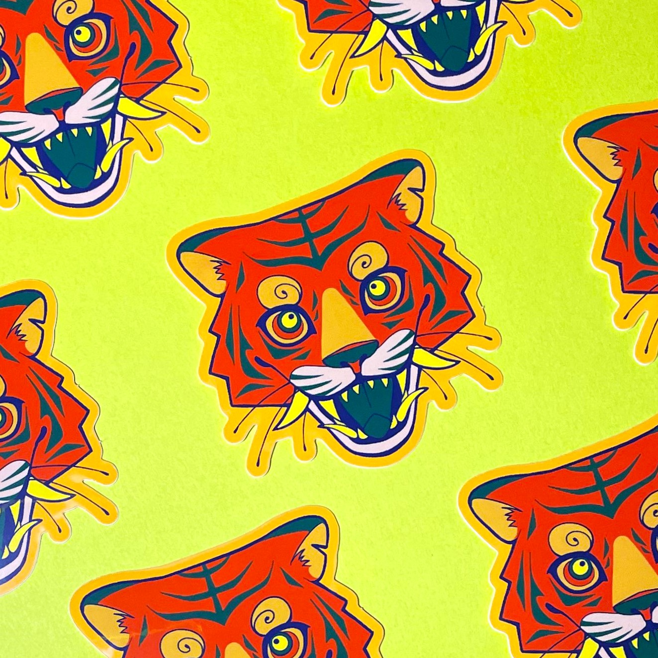 Tiger Head Sticker