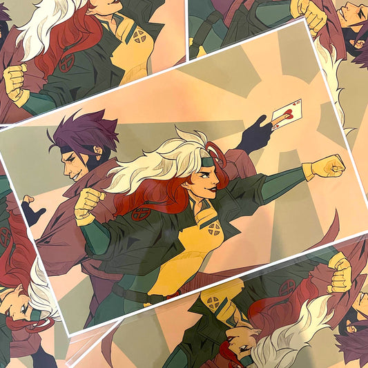 Rogue and Gambit Print
